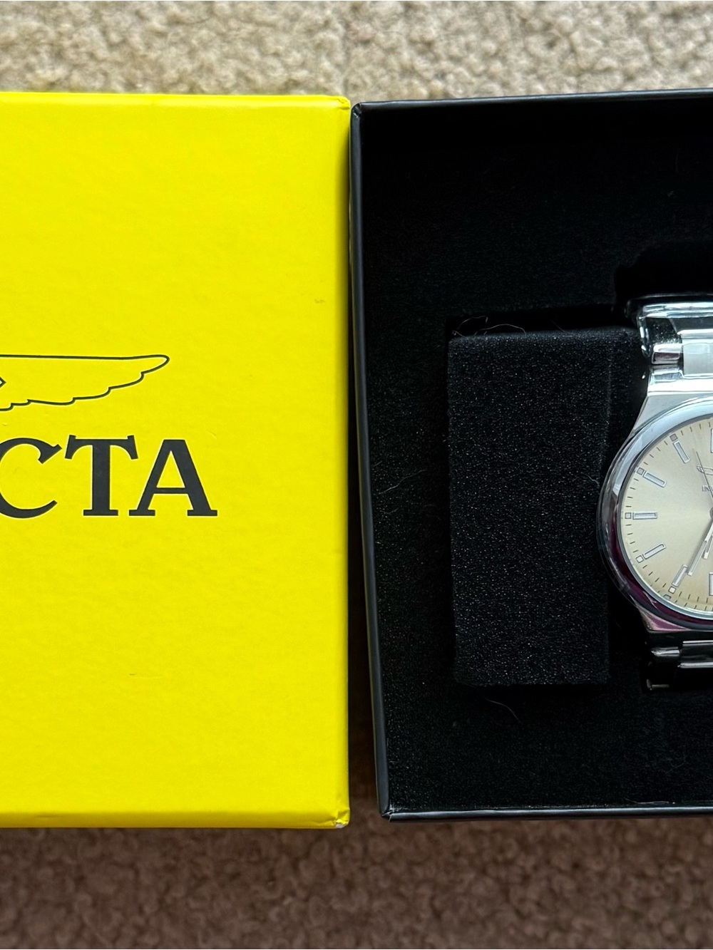 Invicta Women’s Silver Stainless Steel Watch with Cream Dial